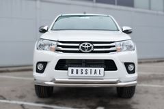Защита переднего бампера D76 (секции) D63 (дуга) для Toyota Hilux 2015-