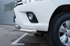 Защита переднего бампера D63 (дуга) D63 (уголки)+клыки для Toyota Hilux 2015-