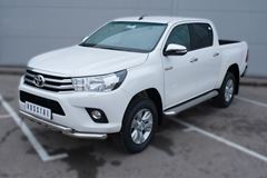 Пороги труба D63 с листом (вариант 3) для Toyota Hilux 2015-