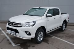 Пороги труба D42 с листом (вариант 3) для Toyota Hilux 2015-
