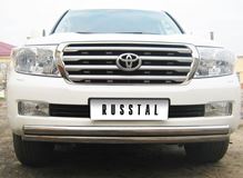 Защита переднего бампера D63\63 для Toyota Land Cruiser 200 2007-2011