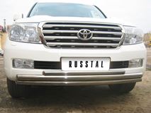 Защита переднего бампера D63\63\42 для Toyota Land Cruiser 200 2007-2011
