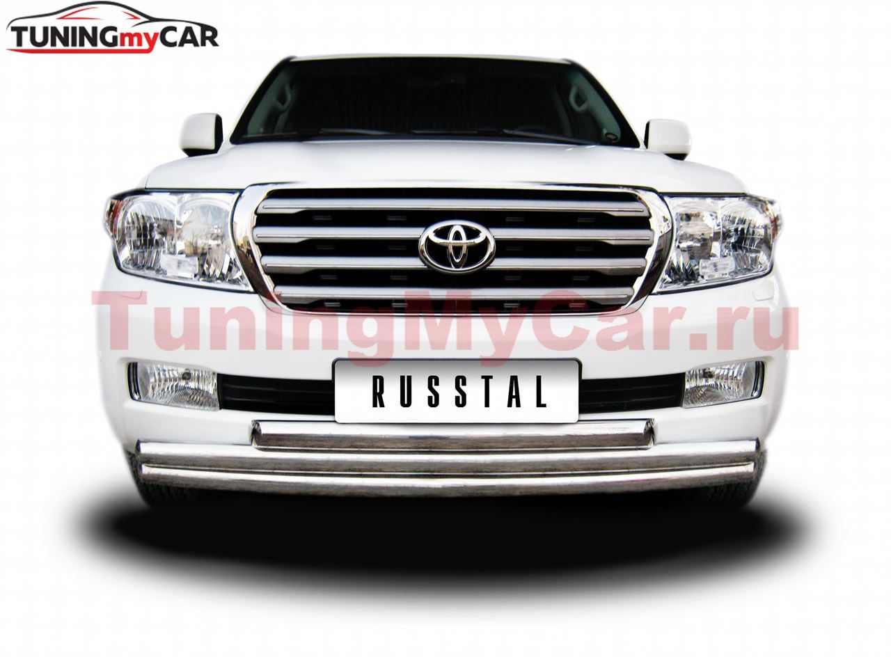 Защита переднего бампера D63\63\63 для Toyota Land Cruiser 200 2007-2011