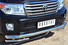 Защита переднего бампера D76 (секции) D42 (уголки) для Toyota Land Cruiser 200 2012-2015