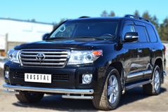 Защита переднего бампера D76 (секции) D42 (уголки) для Toyota Land Cruiser 200 2012-2015