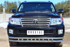 Защита переднего бампера D63 (секции) D63 (секции) декор для Toyota Land Cruiser 200 2012-2015