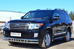 Защита переднего бампера D63 (секции) D63 (секции) декор для Toyota Land Cruiser 200 2012-2015