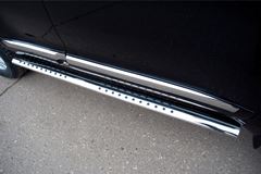 Пороги труба 120х60 для Toyota Land Cruiser 200 2012-2015