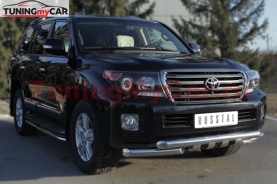 Защита порогов D42 для Toyota Land Cruiser 200 (рестайлинг 2014 г.)