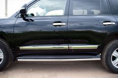 Пороги труба D42 для Toyota Land Cruiser 200 2012-2015