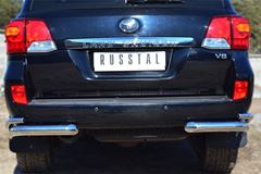 Защита заднего бампера уголки D76(секции) D42 (секции) для Toyota Land Cruiser 200 2012-2015