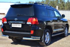 Защита заднего бампера уголки D76(секции) D42 (секции) для Toyota Land Cruiser 200 2012-2015