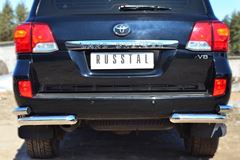 Защита заднего бампера уголки D76(секции) D63 (секции) для Toyota Land Cruiser 200 2012-2015