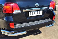 Защита заднего бампера уголки D76(секции) D63 (секции) для Toyota Land Cruiser 200 2012-2015