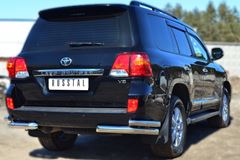 Защита заднего бампера уголки D76(секции) D63 (секции) для Toyota Land Cruiser 200 2012-2015