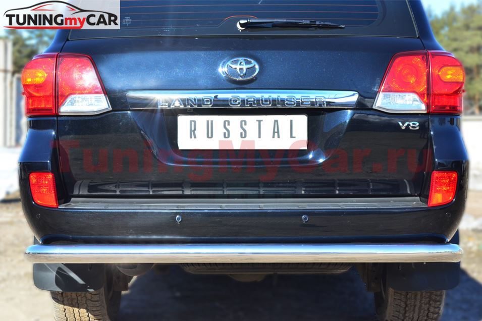 Защита заднего бампера D76 (секции) для Toyota Land Cruiser 200 2012-2015