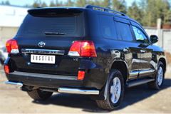 Защита заднего бампера уголки D76(секции) для Toyota Land Cruiser 200 2012-2015
