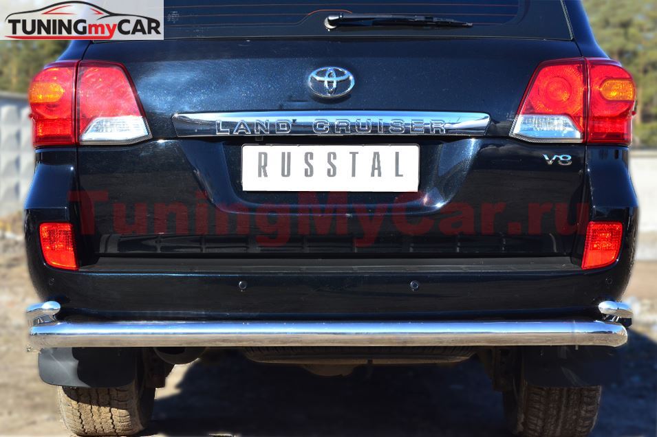 Защита заднего бампера D76 (секции) D42 (уголки) для Toyota Land Cruiser 200 2012-2015