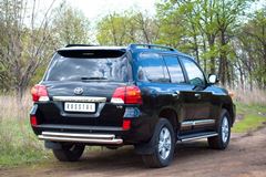 Защита заднего бампера 76/63 (дуга) для Toyota Land Cruiser 200 2012-2015