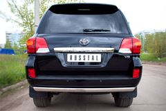 Защита заднего бампера 75х42 для Toyota Land Cruiser 200 2012-2015