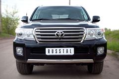 Защита переднего бампера 75х42 для Toyota Land Cruiser 200 2012-2015