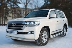 Защита переднего бампера D76 (секции) (кроме EXECUTIVE) для Toyota Land Cruiser 200 2015-