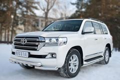 Защита переднего бампера D76 (дуга) D76 (секции)+клыки (кроме EXECUTIVE) для Toyota Land Cruiser 200 2015-
