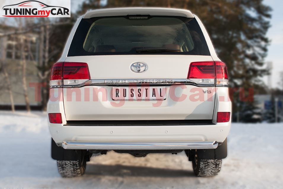 Защита заднего бампера D76 (дуга) (кроме EXECUTIVE) для Toyota Land Cruiser 200 2015-