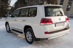 Защита заднего бампера D76 (дуга) (кроме EXECUTIVE) для Toyota Land Cruiser 200 2015-