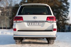 Защита заднего бампера D76 (секции) (кроме EXECUTIVE) для Toyota Land Cruiser 200 2015-
