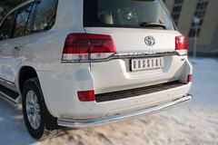 Защита заднего бампера D76 (секции) (кроме EXECUTIVE) для Toyota Land Cruiser 200 2015-