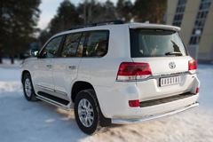 Защита заднего бампера D76 (секции) (кроме EXECUTIVE) для Toyota Land Cruiser 200 2015-