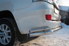 Защита заднего бампера D76 (секции) D42 (уголки) (кроме EXECUTIVE) для Toyota Land Cruiser 200 2015-