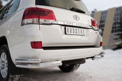Защита заднего бампера уголки D76(секции) D63 (секции) (кроме EXECUTIVE) для Toyota Land Cruiser 200 2015-