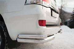 Защита заднего бампера уголки D76(секции) D63 (секции) (кроме EXECUTIVE) для Toyota Land Cruiser 200 2015-