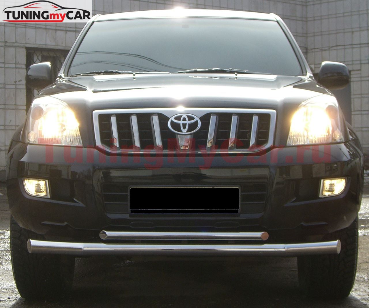 Защита переднего бампера D76/42 для Toyota LС Prado 120 2002-2009