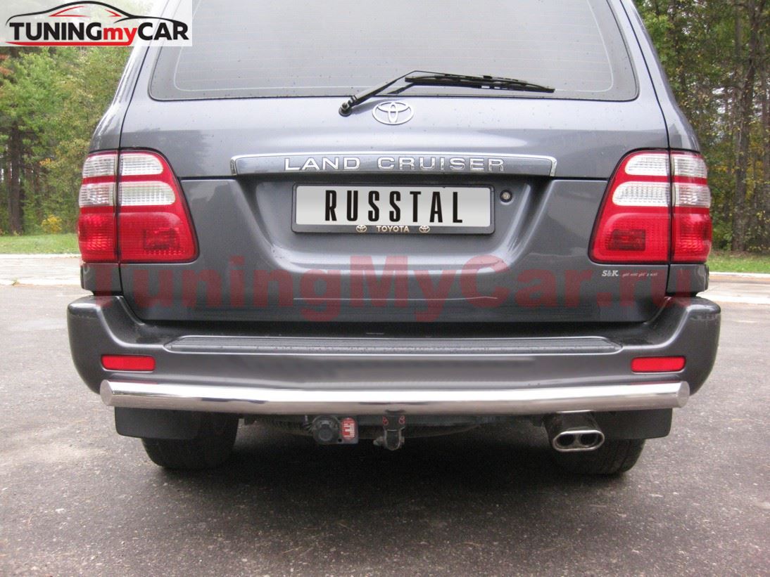 Защита заднего бампера D63 для Toyota LC 100 1998-2007