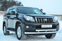 Защита переднего бампера D76 (секции) D63 (секции) декор паз для Toyota LC Prado 150 2009-2012