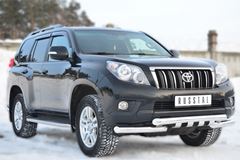 Защита переднего бампера D76 (дуга) D76х2 (дуга)+клыки для Toyota LC Prado 150 2009-2012