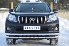 Защита переднего бампера D63 (секции) D63 (уголки)+ зубы для Toyota LC Prado 150 2009-2012