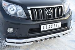 Защита переднего бампера D63 (секции) D63 (уголки)+ зубы для Toyota LC Prado 150 2009-2012