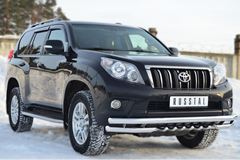 Защита переднего бампера D63 (секции) D63 (уголки)+ зубы для Toyota LC Prado 150 2009-2012