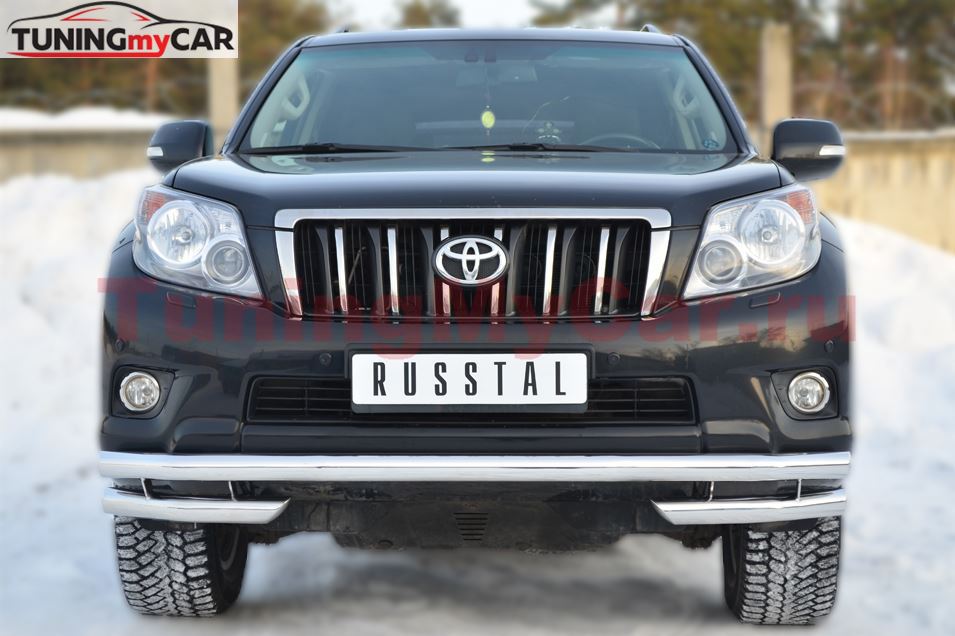 Защита переднего бампера D63 (секции) D63 (уголки) для Toyota LC Prado 150 2009-2012