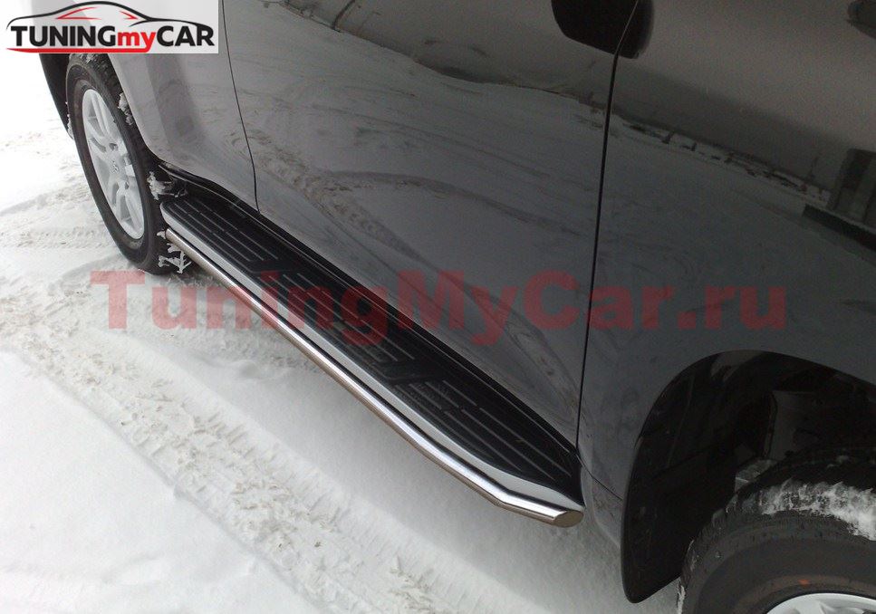 Пороги труба D42 для Toyota LC Prado 150 2009-2012