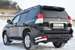 Защита заднего бампера уголки D76(секции) D63 (секции) для Toyota LC Prado 150 2009-2012