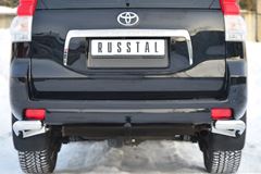 Защита заднего бампера уголки D76(секции) для Toyota LC Prado 150 2009-2012