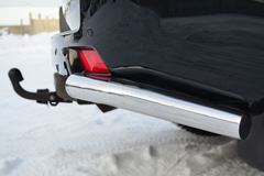 Защита заднего бампера уголки D76(секции) для Toyota LC Prado 150 2009-2012