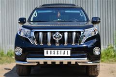 Защита переднего бампера D76 (дуга) D76 (секции)+клыки для Toyota LC Prado 150 2014-