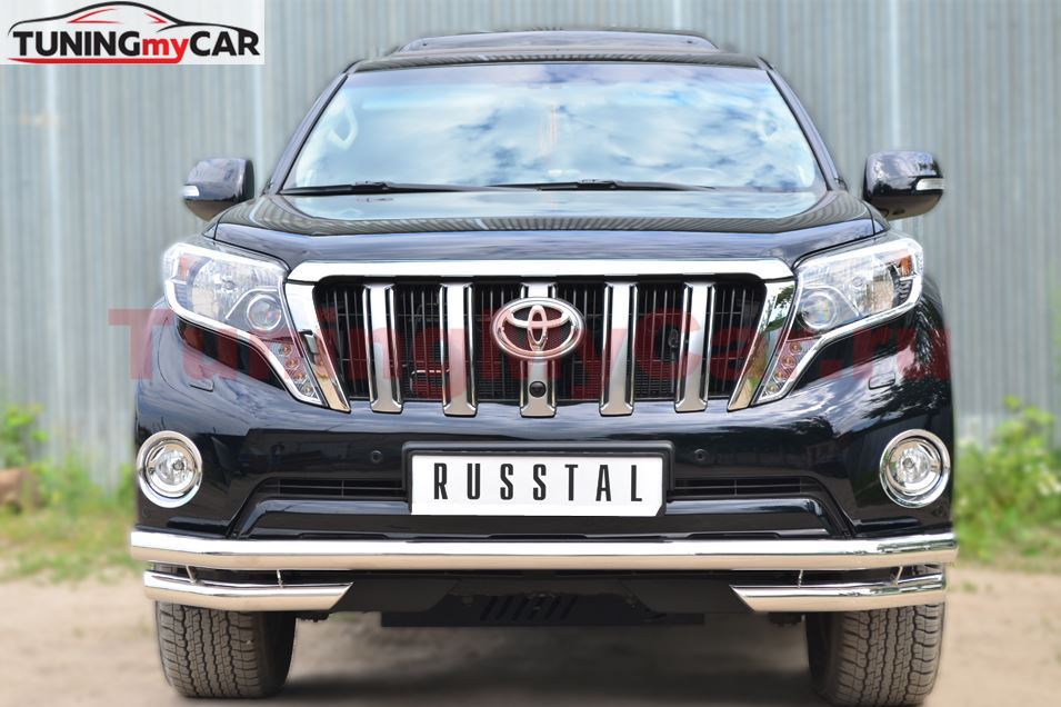 Защита переднего бампера D63 (секции) D63 (уголки) для Toyota LC Prado 150 2014-
