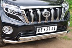 Защита переднего бампера D63 (секции) D63 (секции)+декор для Toyota LC Prado 150 2014-